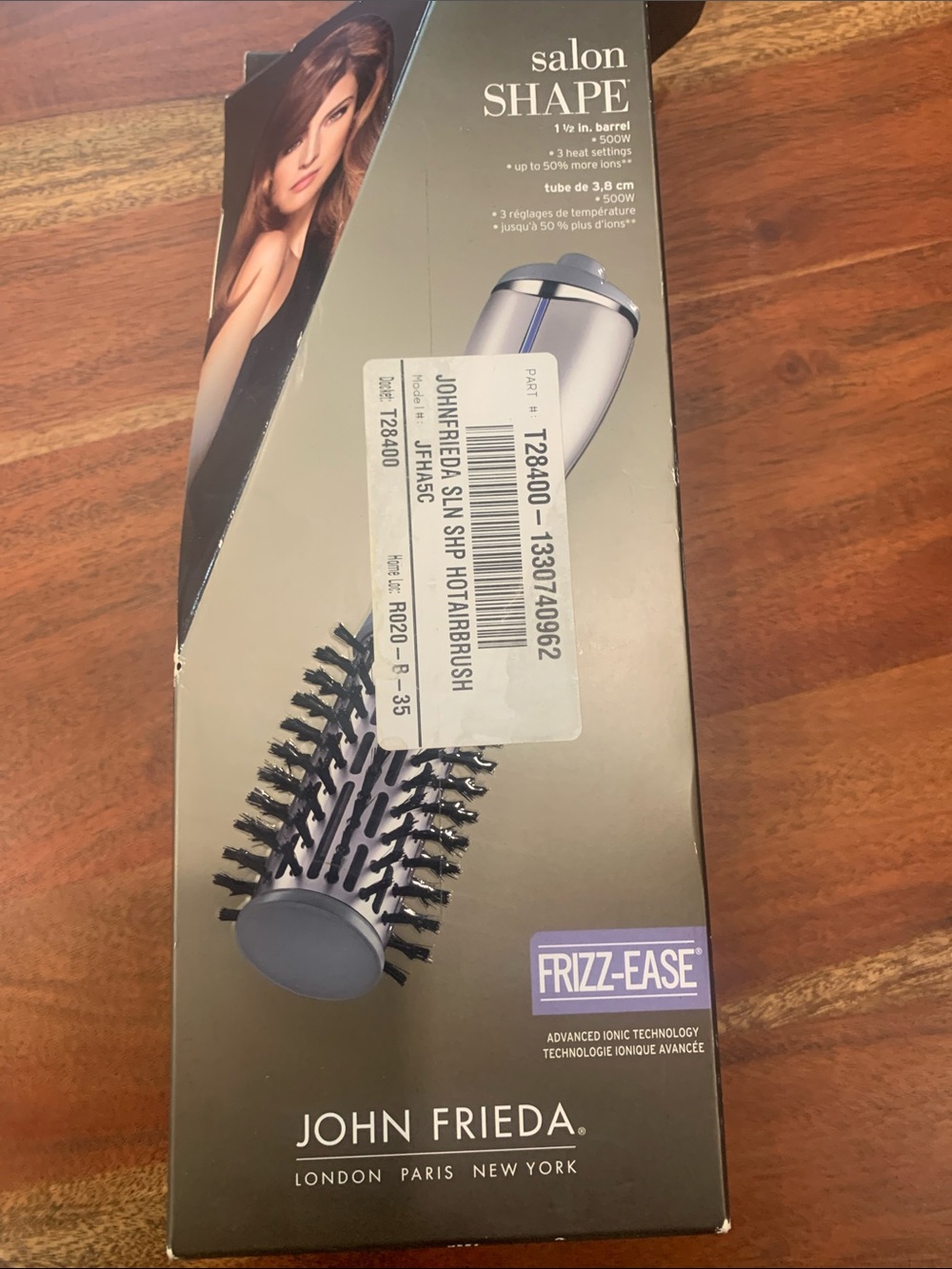 Salon Shape Frizz-Ease Hot Air Brush - silver